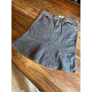 Canyon River Blues Denim Skirt A-Line Dark Wash Casual Flared Hem Women's Sz 14‎
